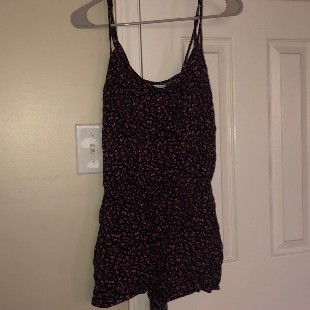 Pink Floral Romper